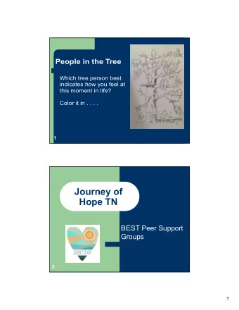 Journey of  Hope TN BEST Peer Support  Groups  2  1  Journey of Hope TN  Carolyn Scott, Executive