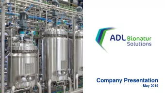 Company Presentation  May 2019  Disclaimer  This presentation may contain forward-looking,
