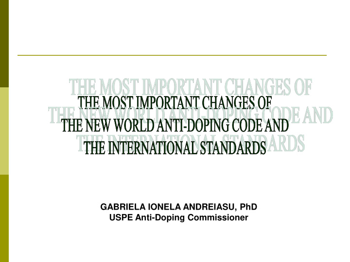 gabriela ionela andreiasu phd uspe anti doping