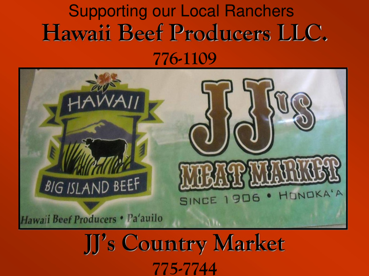 hawaii beef producers llc
