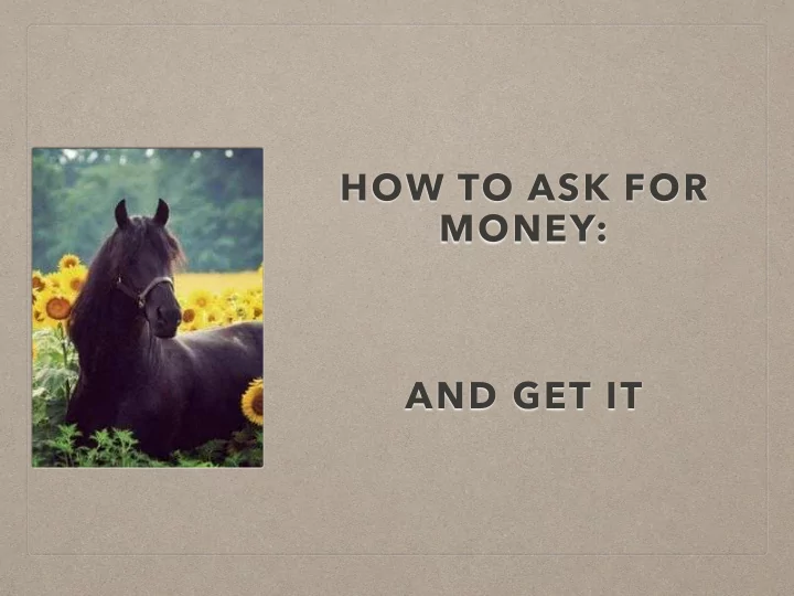 how to ask for money and get it ann marie avansino what