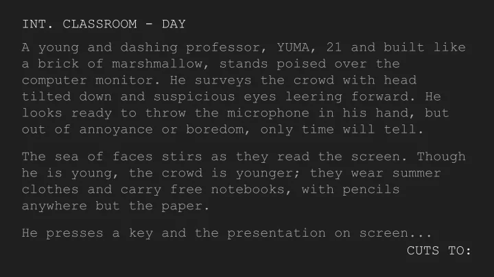 int classroom day a young and dashing professor yuma 21