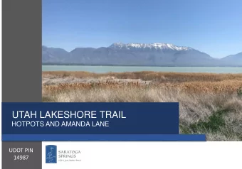 UTAH LAKESHORE TRAIL  HOTPOTS AND AMANDA LANE  UDOT PIN  14987  UTAH LAKESHORE TRAIL  HOTPOTS AND