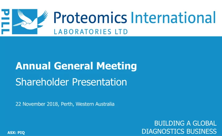 annual general meeting shareholder presentation