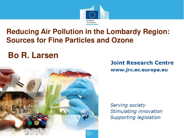 bo r larsen pm pollution in the po plain can be observed