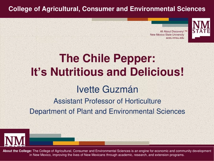 the chile pepper