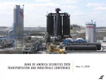 BANK OF AMERICA SECURITIES 2020  May 11, 2020  TRANSPORTATION AND INDUSTRIALS CONFERENCE