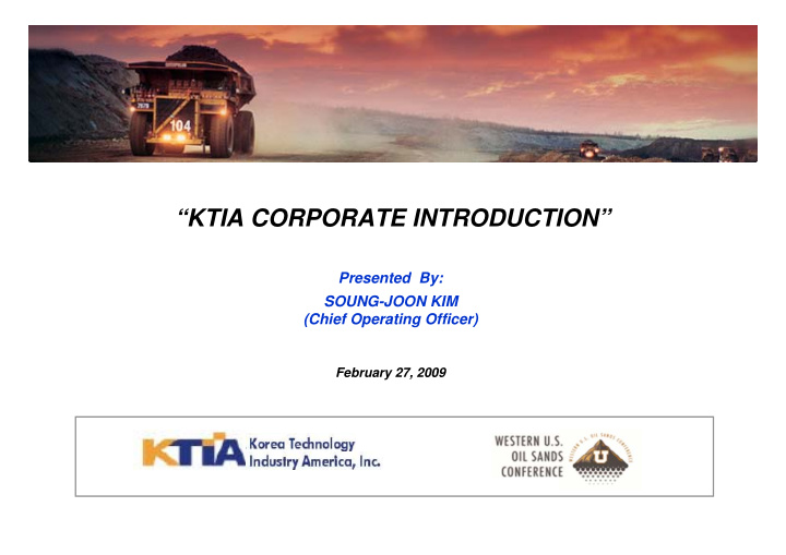 ktia corporate introduction