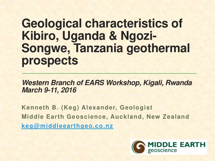 geological characteristics of