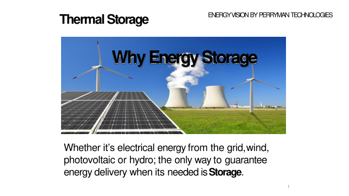why energystorage