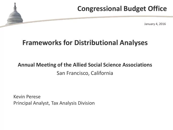 congressional budget office