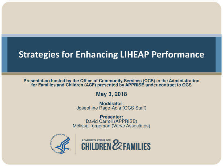 strategies for enhancing liheap performance