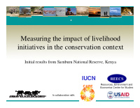 measuring the impact of livelihood initiatives in the