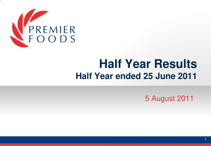 half year results