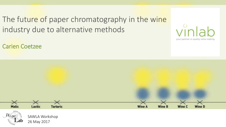 the future of paper chromatography in the wine