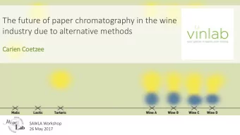 The future of paper chromatography in the wine  industry due to alternative methods  Carie  ien