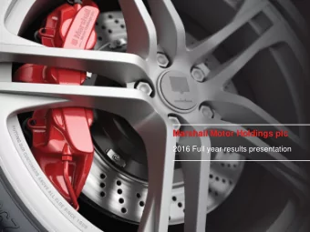 Marshall Motor Holdings plc  2016 Full year results presentation  INTRODUCTION  2  AGENDA