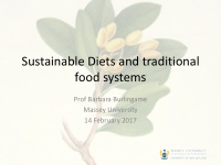 sustainable diets and traditional food systems