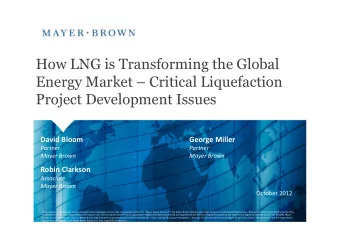 How LNG is Transforming the Global  Energy Market  Critical Liquefaction  Project Development