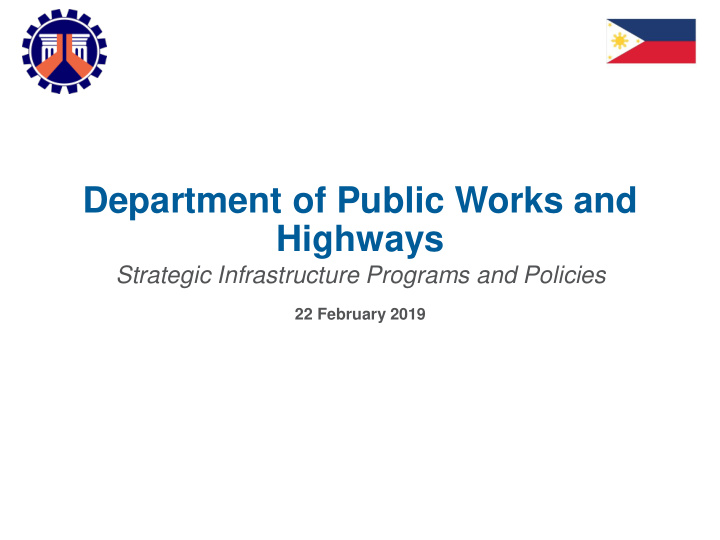 department of public works and highways