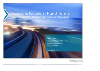 Agenda   Todays Fundraising Environment   ILPA 2.0 (released 01/11/11)   Certain Issues