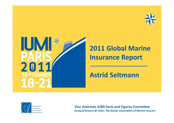 2011 global marine 2011 global marine insurance report