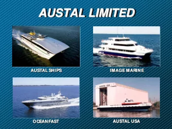 AUSTAL LIMITED  AUSTAL LIMITED  AUSTAL LIMITED  AUSTAL SHIPS  IMAGE MARINE  AUSTAL SHIPS  IMAGE