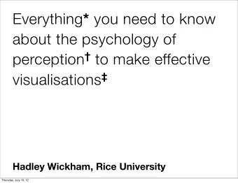 Everything * you need to know  about the psychology of perception  to make effective