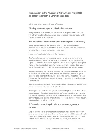 Presentat  ation  on at  at t  the Museum of  of C  City &amp;  &amp; S  Sea i  a in M  May 20