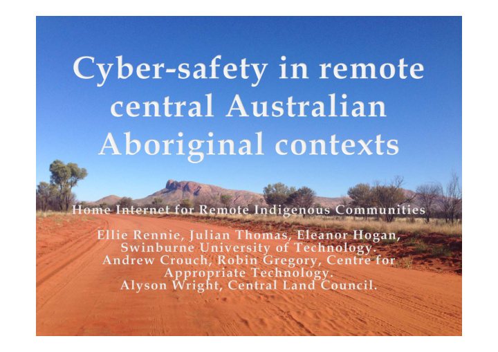 map of central australia cyberbullying in tennant
