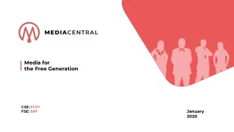 Media for  the Free Generation  CSE: FLYY  January  FSE: 3AT  2020  Forward-Looking Statement  This