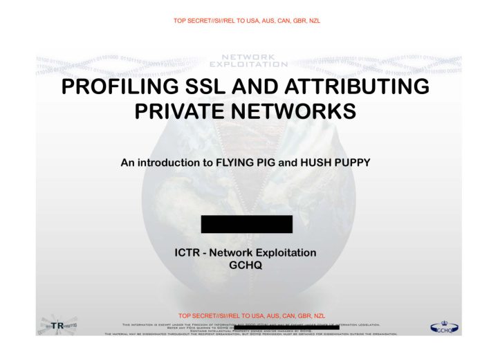 profiling ssl and attributing private networks