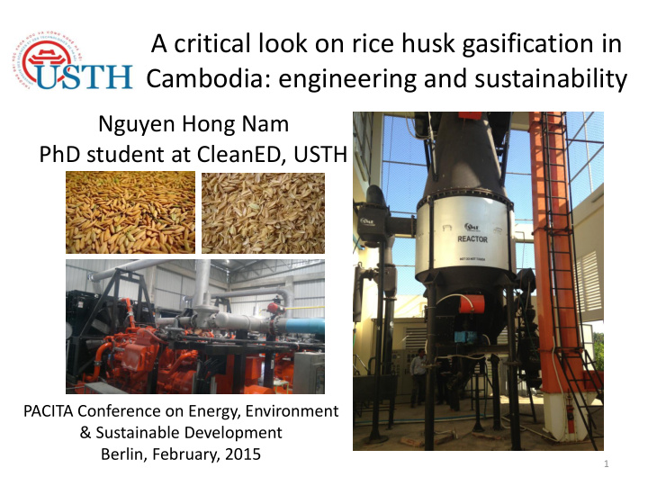 a critical look on rice husk gasification in cambodia