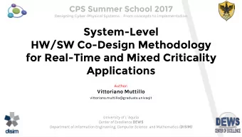for Real-Time and Mixed Criticality  Applications  Author:  Vittoriano Muttillo