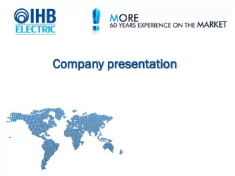 Com  ompany p  y pres  esen  entat  ation  ion  Company Pr  Co  Profile  Trad  aditio  ion