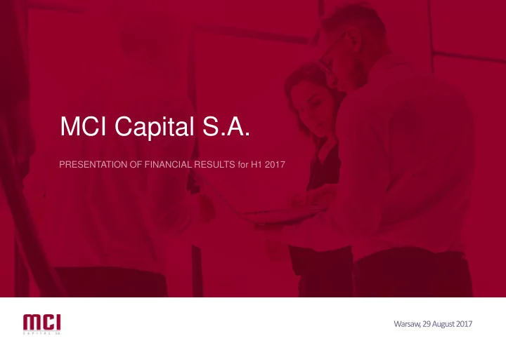 mci capital s a