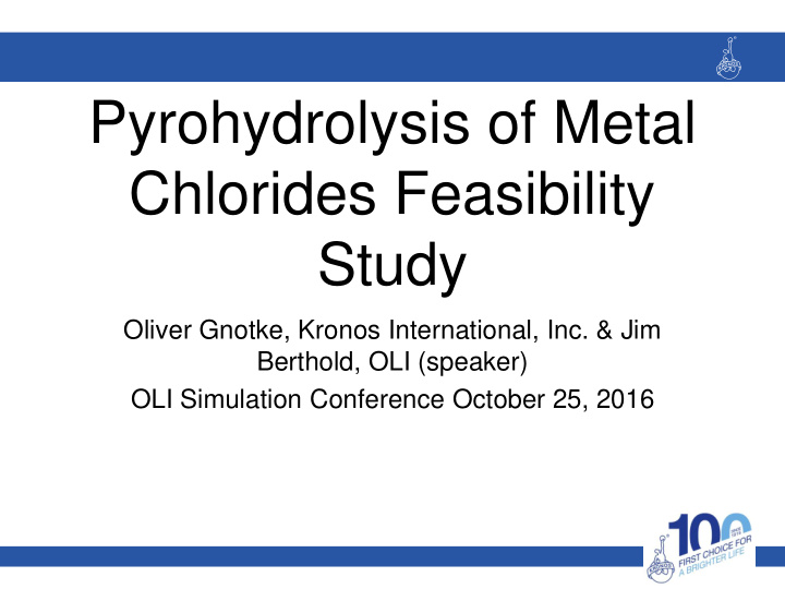 pyrohydrolysis of metal