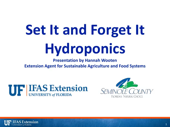 hydroponics