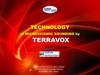 TERRAVOX  POWERED BY  PRESENTATION FOR 5-TH GEFC SAMMIT  (4-th GRI Scientific Committee Meeting)