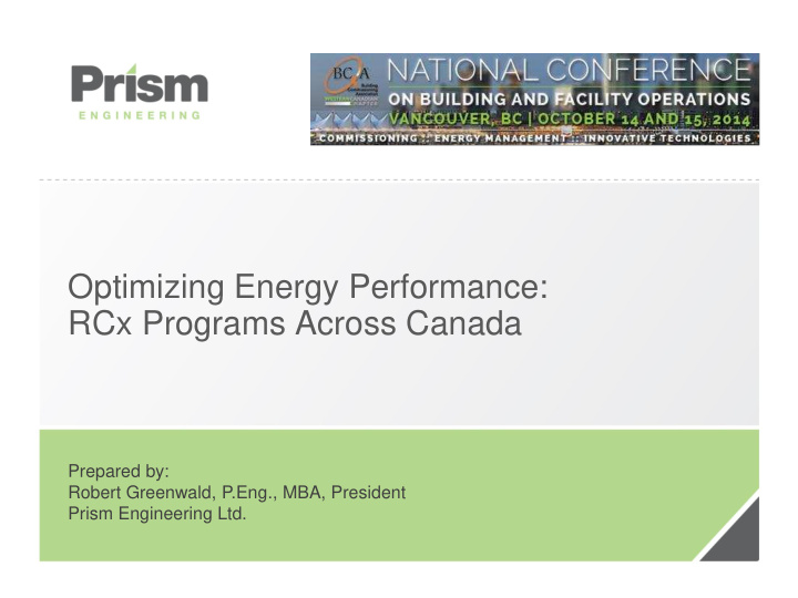 optimizing energy performance