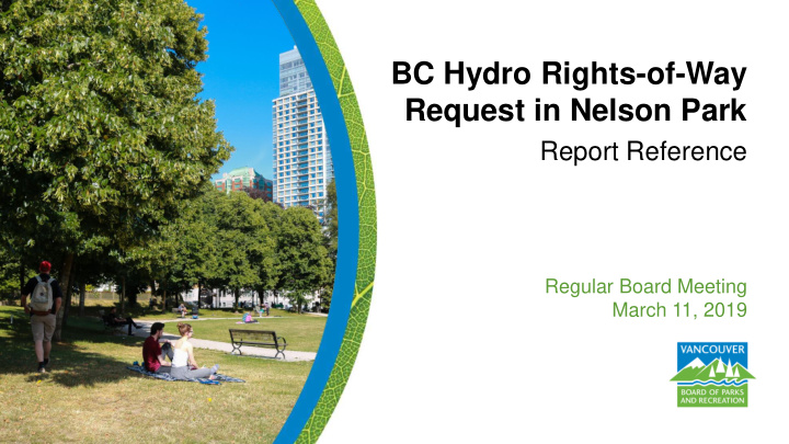request in nelson park