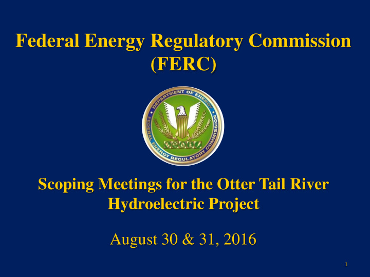 federal energy regulatory commission ferc scoping