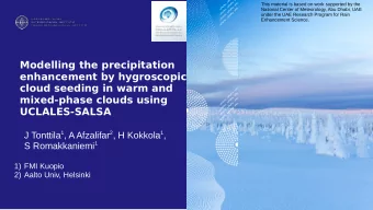 Modelling the precipitation  enhancement by hygroscopic  cloud seeding in warm and  mixed-phase