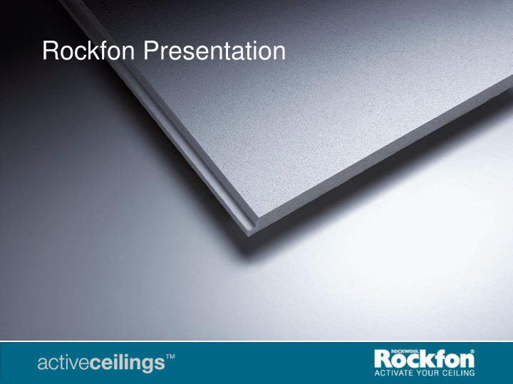 rockfon presentation