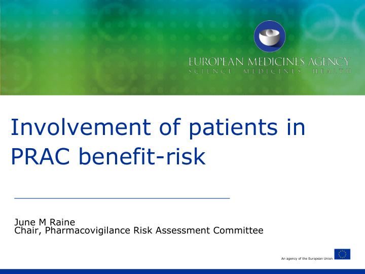 involvement of patients in