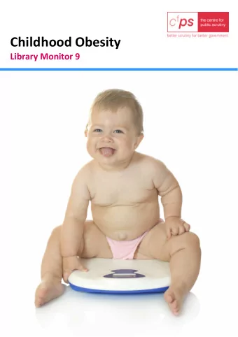Childhood Obesity  Library Monitor 9