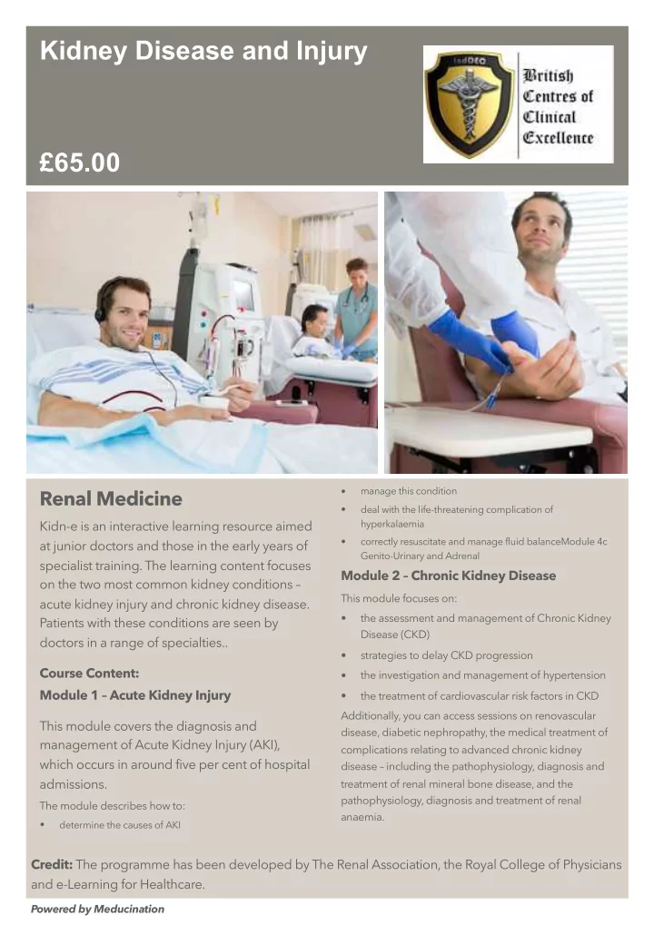 kidney disease and injury 65 00