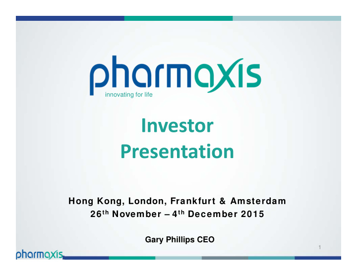 investor presentation