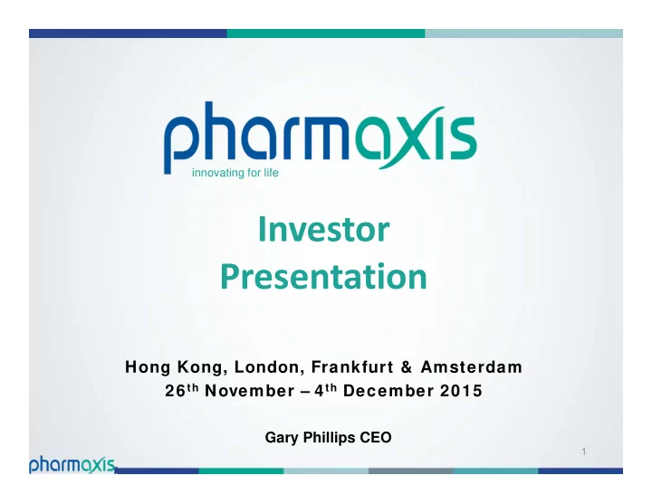 investor presentation