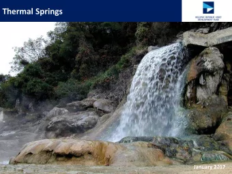 Thermal Springs  October 2015  January 2017  1  Contents  1  Why thermal springs in Greece?  2